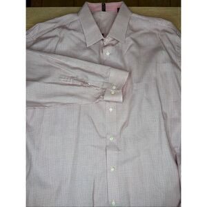 The Original Ben Sherman 100% Cotton Men's XL Red Micro Check Button Down Dress